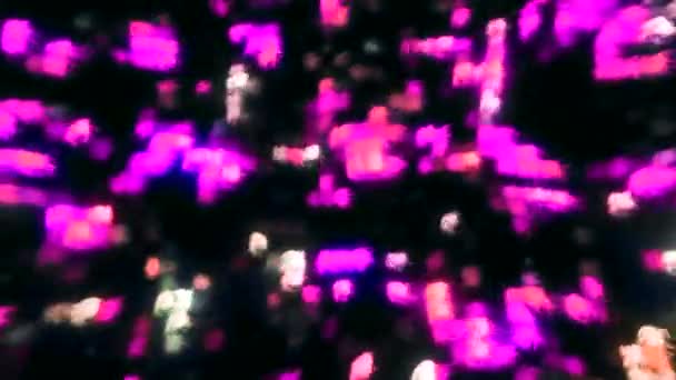 Абстрактные Изолированные Размытые Праздничные Огни Эффектом Боке Движение Искрометные Звёзды — стоковое видео
