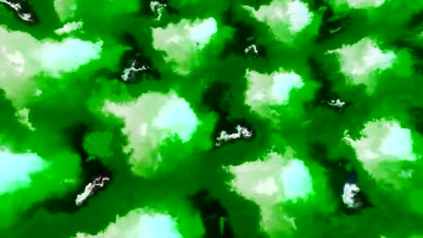 Зелені Фіолетові Плями Фарби Рух Легка Комп Ютерна Анімація Ілюмінованими — стокове відео