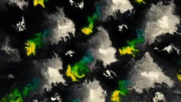 Анимация Рисунками Пятен Движущихся Цветов Движение Анимация Эффектом Перемещения Размытых — стоковое видео