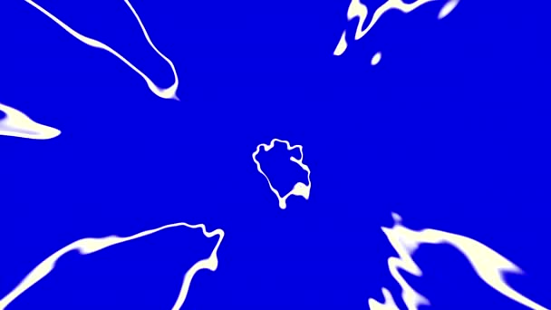 Синий Черный Фон Белыми Полосками Краски Движение Ослепительный Фон Яркой — стоковое видео