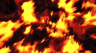 Turuncu ve mavi yanan ışık. Hareket. Parlak bir soyutlama ve açık renkli siyah bir arkaplan. Yüksek kalite 4k görüntü