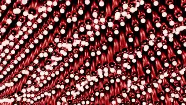 Białe Czerwone Żarówki Projektowanie Jasne Światła Suficie Które Schodzą Wznoszą — Wideo stockowe