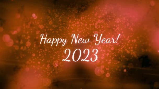 Animatie Van Woorden Happy New Year 2023 Witte Letters Met — Stockvideo