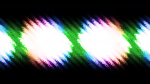 Абстрактные Яркие Прожекторы Черном Фоне Движение Красочные Абстрактные Круглые Полосатые — стоковое видео