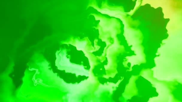 Fumaça Pesada Laranja Verde Moção Fundo Claro Com Nuvens Coloridas — Vídeo de Stock