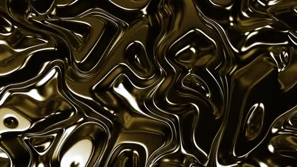 Grijze Gouden Achtergrond Ontwerp Zwarte Vlekken Gemaakt Computer Graphics Verspreiden — Stockvideo