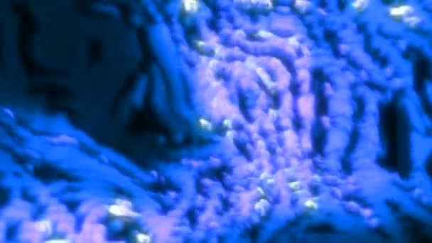 Buborékfolyadék Izzó Molekulákkal Indítvány Fényes Forrásban Lévő Folyadék Csillogó Hullámokkal — Stock videók