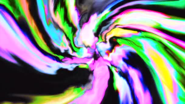 Барвистий Вибуховий Потік Спіральними Смугами Рух Вибух Спірального Потоку Енергетичних — стокове відео