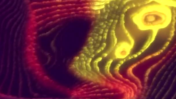 미래의 플라즈마 파도와 움직임 다채로운 빛나는 굴곡을 전자기장에서 움직입니다 플라즈마 — 비디오