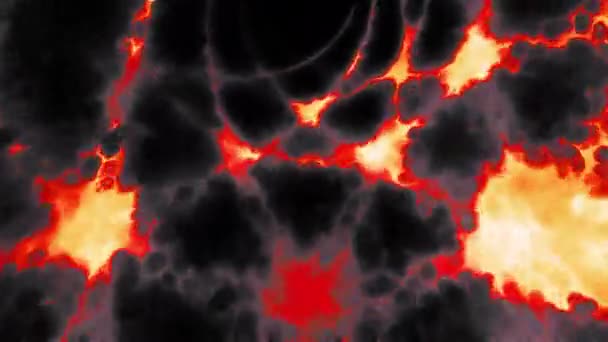 Streszczenie Tła Piekła Płonącym Czerwonym Płomieniem Wniosek Niewyraźne Animacje Połączonymi — Wideo stockowe