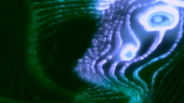 Футуристические Плазменные Волны Изгибами Движение Красочные Светящиеся Линии Движутся Электромагнитном — стоковое видео