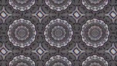 Beyaz ve mavi kaleydoskop deseni. Hareket. Canlandırmada hızlı değişen geometrik şekilli farklı süsler. Yüksek kalite 4k görüntü
