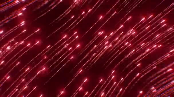 Partículas Brillantes Voladoras Con Colas Diseño Luces Curvas Estrechas Brillantes — Vídeo de stock