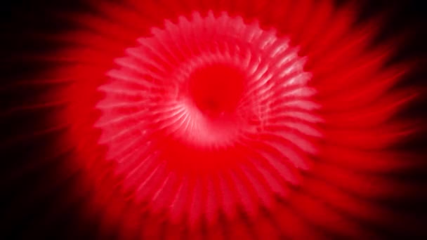 赤と緑の花でした ムーブメント 円で回転する漫画抽象化の明るい渦巻線 高品質の4K映像 — ストック動画