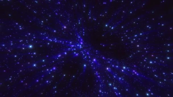 Μπλε Και Τυρκουάζ Γκλίτερ Κίνηση Μαύρο Φόντο Φωτεινά Σωματίδια Glitter — Αρχείο Βίντεο