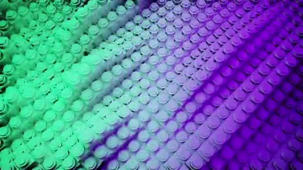 Ondeando Rayas Plástico Con Muchos Botones Redondos Forma Diseño Líneas — Vídeos de Stock
