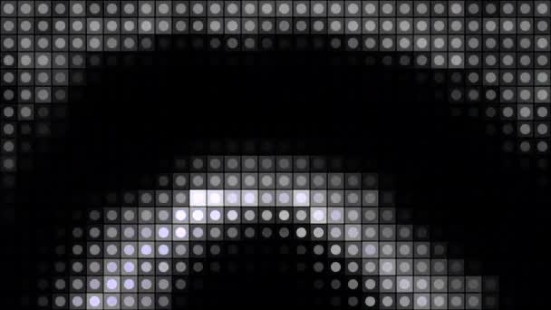 Pixelpatroon Met Boogvormige Fluctuerende Vormen Beweging Scherm Van Tegels Met — Stockvideo