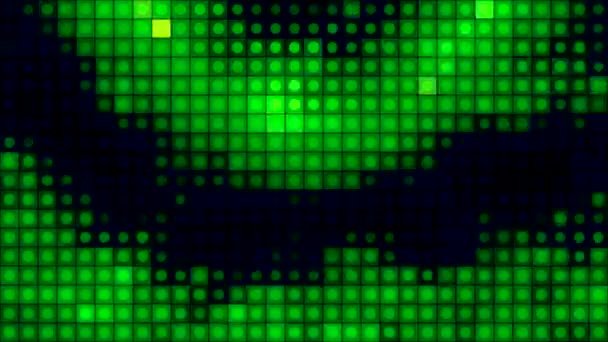 Pixelpatroon Met Boogvormige Fluctuerende Vormen Beweging Scherm Van Tegels Met — Stockvideo