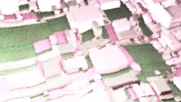 Размытый Светодвижущийся Фон Движение Белые Розовые Маленькие Квадратики Прямоугольники Выполненные — стоковое видео