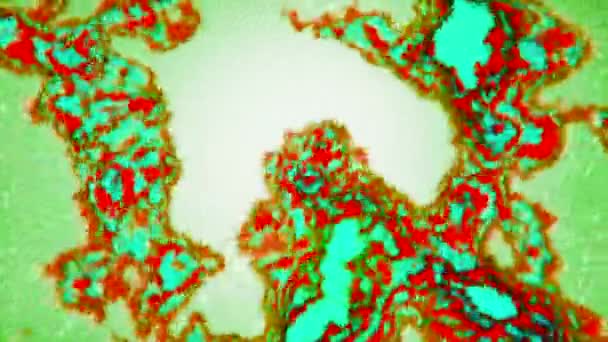 Macchie Astratte Colorate Virus Movimento Mozione Macchie Luminose Colorate Con — Video Stock