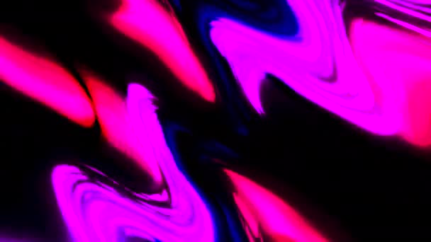 Leuchtende Neon Muster Bewegung Verwischende Flecken Der Animation Die Sich — Stockvideo