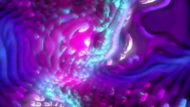 Laranja Rosa Pontos Brilhantes Moção Manchas Iridescentes Feitas Animação Que — Vídeo de Stock