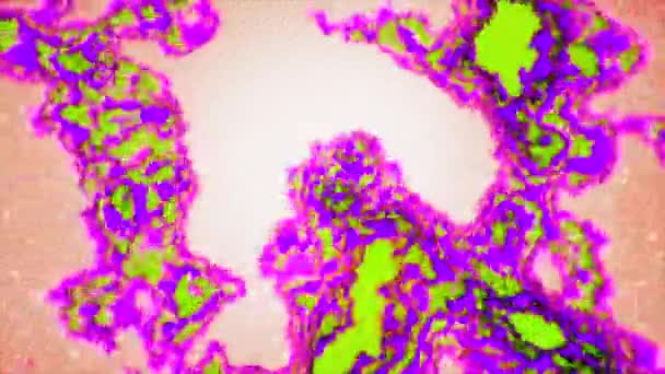 Kleurrijke Abstracte Vlekken Van Bewegende Virussen Beweging Kleurrijke Heldere Vlekken — Stockvideo