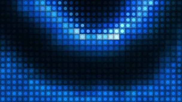 Abstracte Pixelscherm Met Boogvormige Fluctuerende Vormen Beweging Retro Monitor Van — Stockvideo