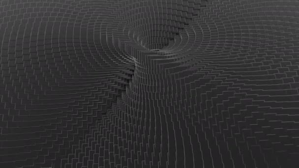 Boyutlu Çarpıtma Ile Geometrik Arkaplan Değiştiriliyor Tasarım Boyutlu Spiral Kıvrımlı — Stok video