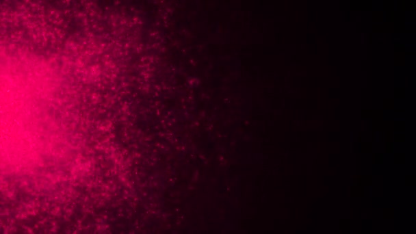 Fond Noir Avec Des Paillettes Orange Rose Motion Petites Particules — Video