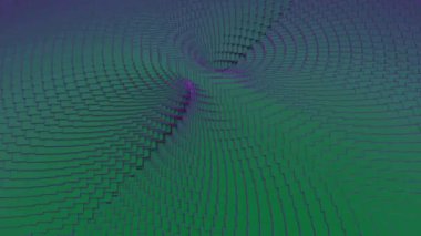 Arkaplanda 3 boyutlu görsel bozulma var. Tasarım. Geri çekilebilir 3 boyutlu kare kıvrımlı arkaplan. Karelerle görsel bozulma efekti ve eğil. 