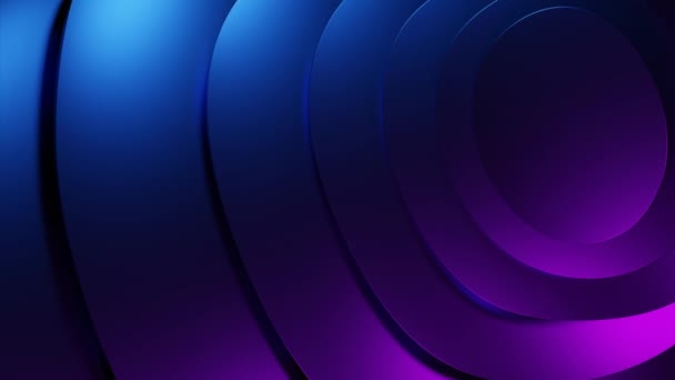 Фиолетовые Белые Вращающиеся Круги Дизайн Светлый Фон Компьютерной Абстракции Который — стоковое видео