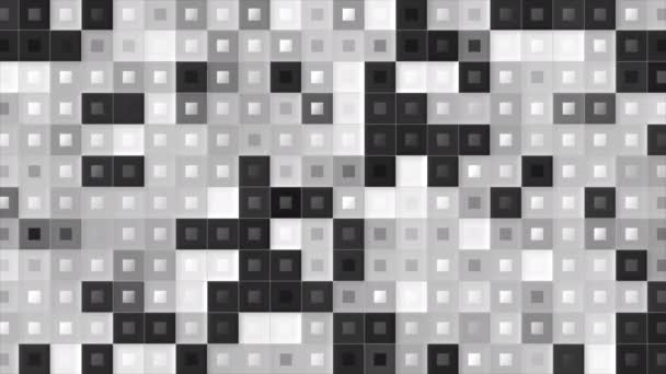 Monochromatyczne Kwadraty Mrugającymi Kropkami Wniosek Styl Retro Migających Kwadratów Kropkami — Wideo stockowe