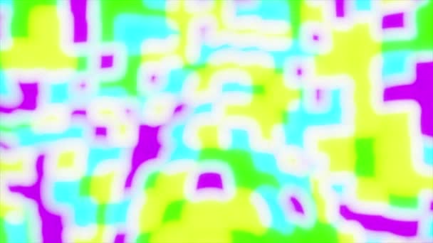 Эффект Размытой Воды Психоделическом Образце Дизайн Цветной Рисунок Геометрическими Формами — стоковое видео