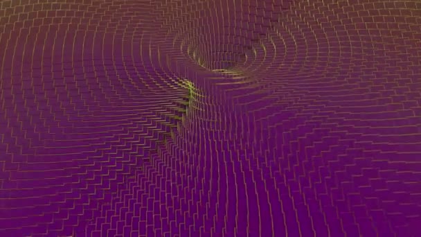 Cyber Distorsion Dans Espace Géométrique Design Carrés Mouvement Fracture Spatiale — Video