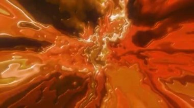 Sıvı katmanların hareketli deseni. Hareket. Parlayan katmanlar halinde hareket eden sıvılar. Sıvı akışında katmanlarla hareket eden benekler. 