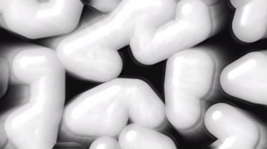 3D sıvının yanıp sönen deseni. Hareket. 3 boyutlu moleküler sıvı parçaları hareket ediyor. Oyun sıvısı taşınıyor ve değişiyor. 