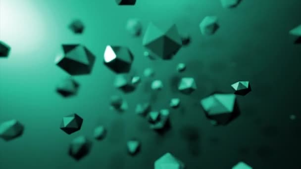 Обертаються Геометричні Багатокутники Дизайн Спінінговий Потік Геометричними Багатокутниками Молекулярний Потік — стокове відео