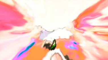 Hareketli renklerin titreşimli akışı. Hareket. Hareket eden arkaplanda renkli akışlar. Renkler akıntılarda ve nabızlarda hareket eder.