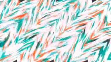 Dalgalı zikzak çizgileriyle renkli çizgiler. Hareket. Dalgalı zikzak çizgilerinin hipnotik animasyonu. Zigzag desenli dalga ve çizgilerin görsel illüzyonları. 