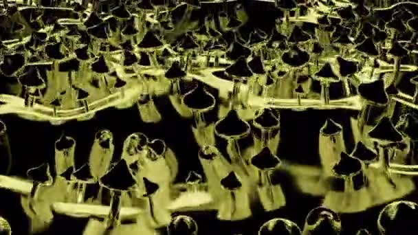 Otevřít Třetí Oko Trippy Psychedelické Houby Magické Pozadí Design Vliv — Stock video