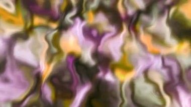 Mor ve sarı arka plan. Parlak renk ışınları var. Hareket. Üç boyutlu soyutlamayla yapılmış sıcak bir arkaplanda ışık. Yüksek kalite 4k görüntü