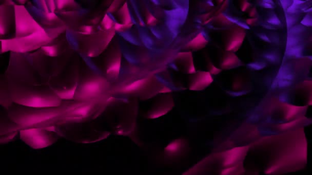 Ondas Digitales Infinitas Abstractas Colores Púrpura Rosa Diseño Modo Hipnótico — Vídeo de stock