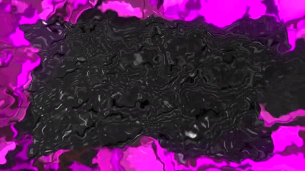 液体質量の3Dテクスチャを移動する抽象的な背景 ムーブメント 溶融した液体のテクスチャがアニメーションで動きます 正方形の暗い液体は色の背景に移動する — ストック動画
