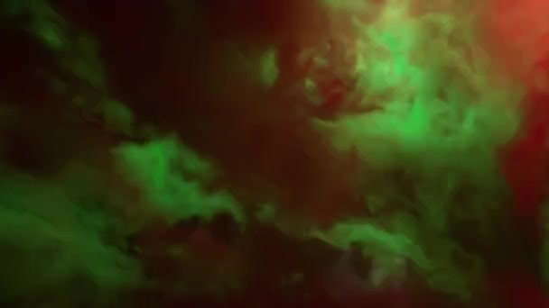 Vividamente Voando Cor Psicodélica Mudando Nuvens Tempestuosas Uma Nebulosa Espaço — Vídeo de Stock