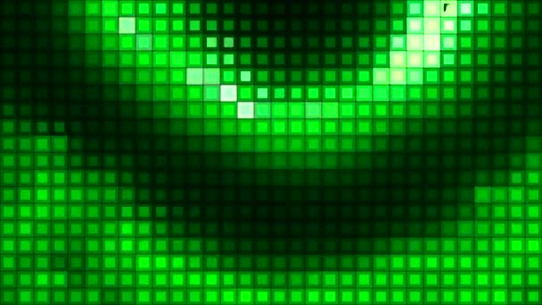 緑と青の正方形のモザイク ムーブメント ハイライトパーツを変更する3Dフォーマットの黒いイルミネーションの着色モザイク 高品質の4K映像 — ストック動画