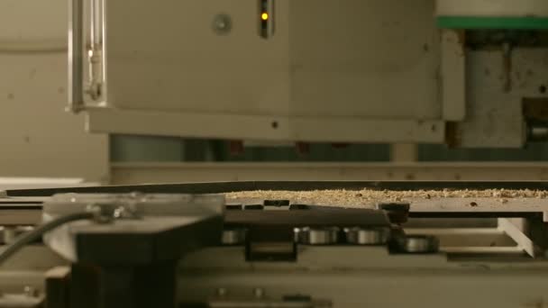 Praca Fabryce Kreatywny Maszyna Robocza Obróbki Piłowania Drewna Wysokiej Jakości — Wideo stockowe