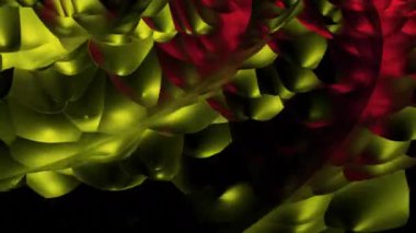 Ekranın her yerinde soyut sonsuz dijital dalgalar var. Tasarım. Renkli esnek plastik malzeme 