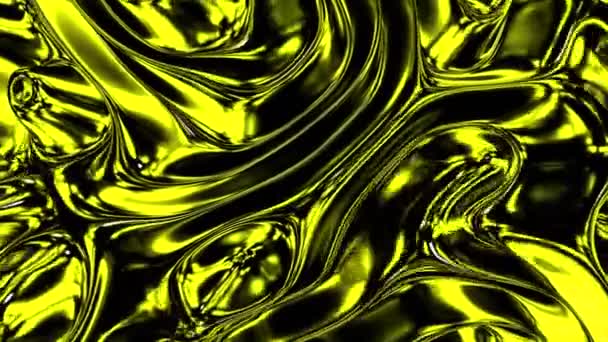 Zmieniające Się Kształty Płynów Metaliczna Faktura Projektowanie Substancja Podobna Oliwy — Wideo stockowe
