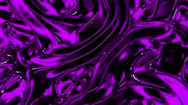 Metal Liquid Glowing Background Design Flowing Texture Looking Sticky Extraterrestrial — Stock Video